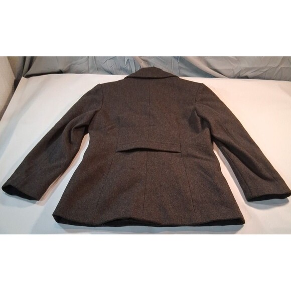 MDP Mario De Pinto Women’s Size Medium Pea Coat Made In USA 100% Wool Black VTG - Picture 5 of 11